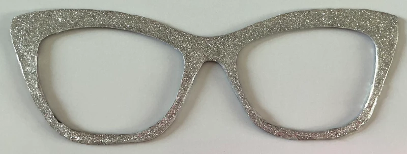 Wanda Topper; silver glitter **with imperfection