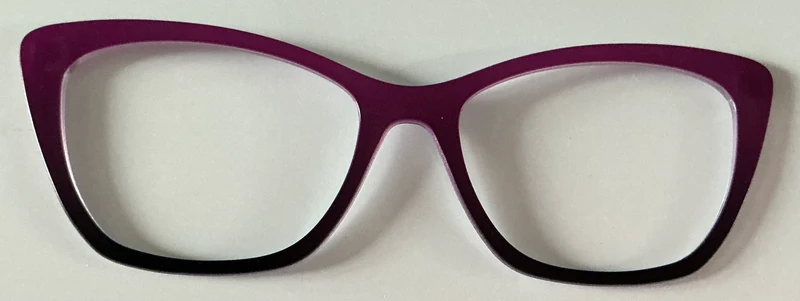 Wanda Topper; plum to black gradient