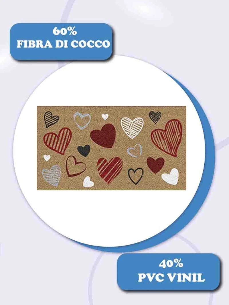 Zerbino in Fibra di Cocco Cuoricini- Daunex