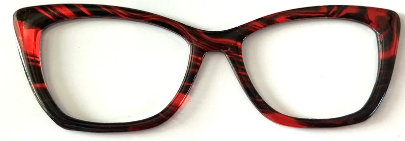Wanda Topper; Laser Nonna, black with burgundy striations, resined