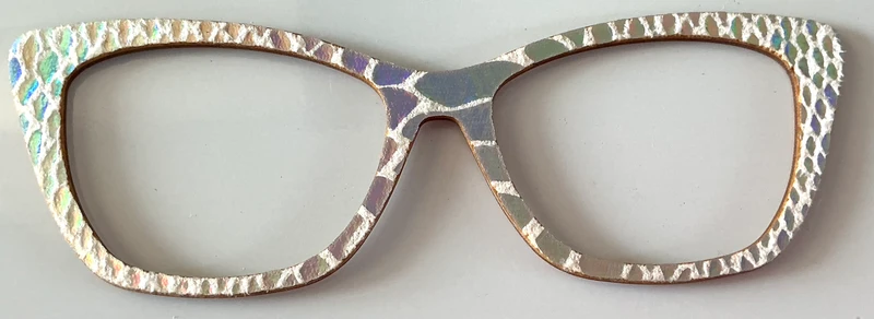 Wanda Topper; Laser Nonna, white silver animal print