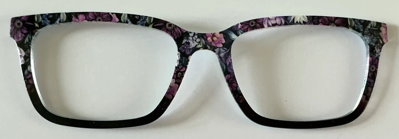 PAIR Larkin Topper; deep toned flowers to black fade