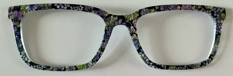 PAIR Larkin Topper; irises on black