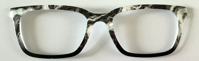 PAIR Larkin Topper; white and black marble fade