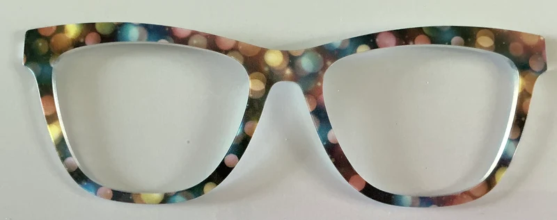 PAIR Harper Topper; gold; blue; and brown bokeh dots