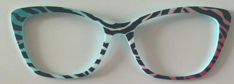 PAIR Wanda Topper; pastel zebra