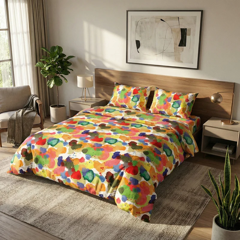 Parure Copripiumino Splash Puro Cotone – Daunex