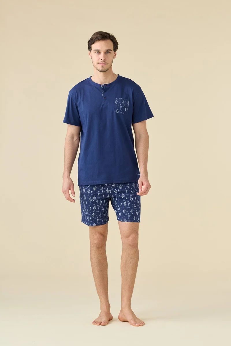 Pigiama Uomo Jersey di Cotone Manica Corta – Noidinotte