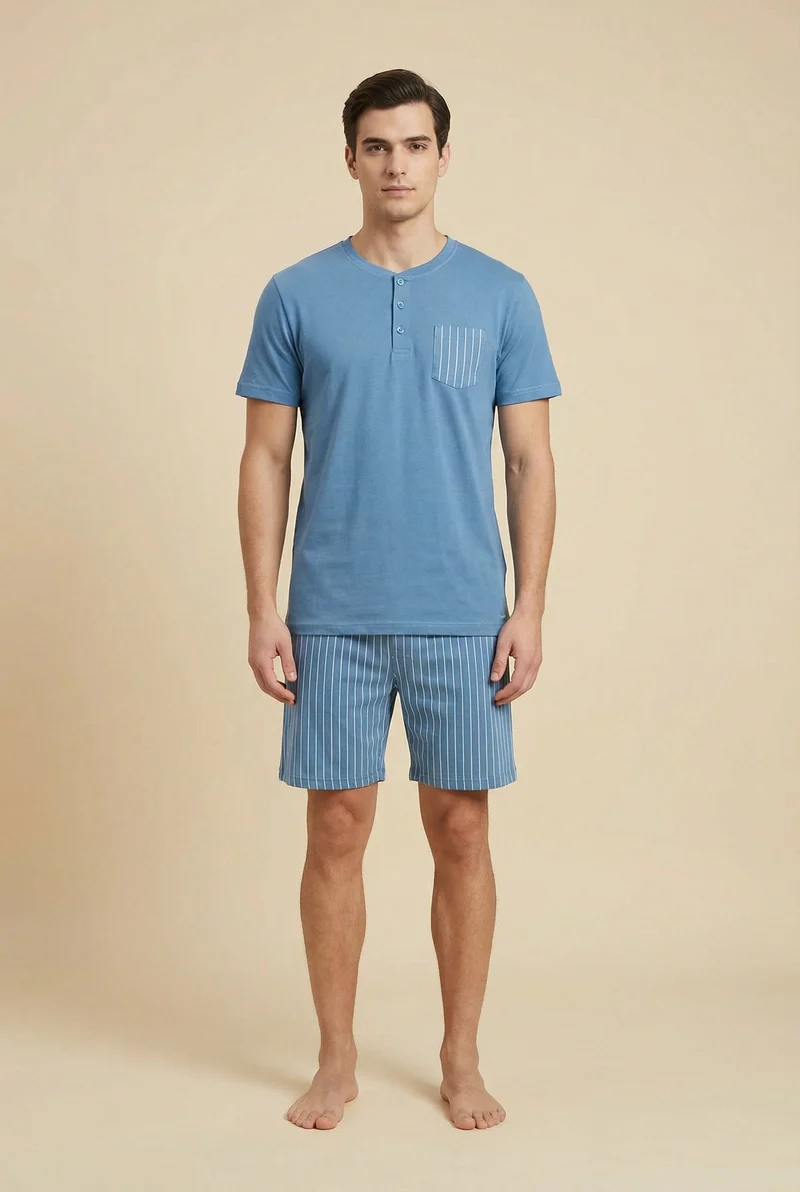 Pigiama Uomo Jersey di Cotone Manica Corta – Noidinotte