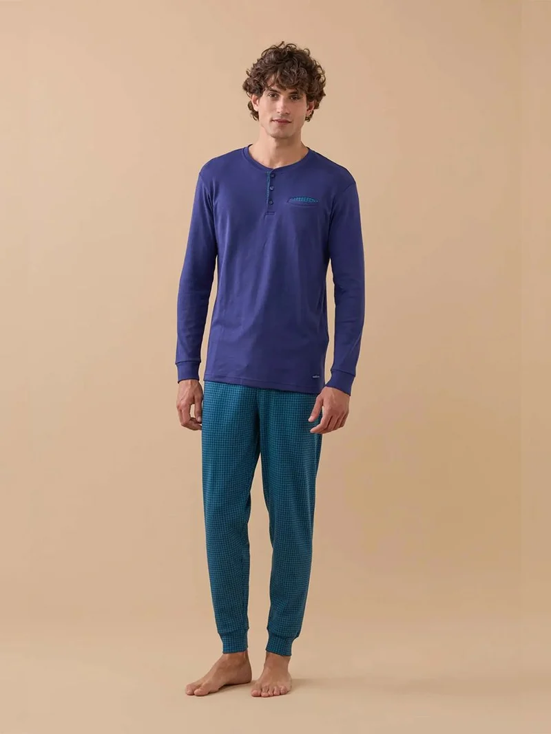 Pigiama Uomo Invernale in Caldo Cotone Articolo Pull - Noidinotte
