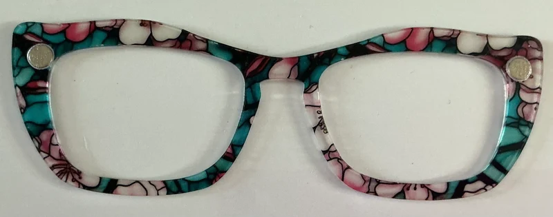 Casper Topper; Creator: turquoise and pink flowers