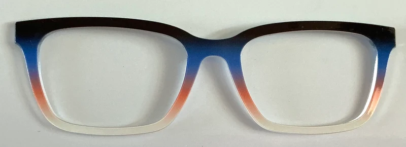 PAIR Larkin Topper; black/blue/orange/cream gradient