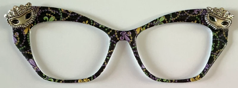 Wanda Topper; Mardi Gras; mask embellishments in corners
