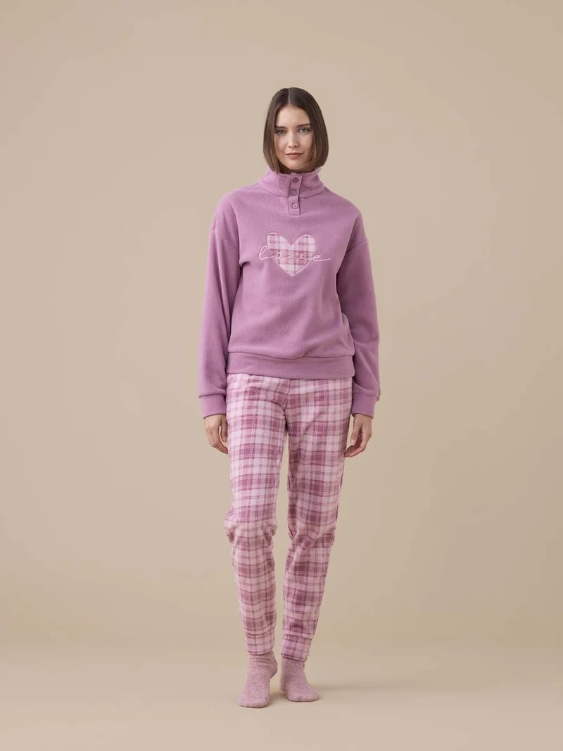 Pigiama Donna Micropile Articolo Cuoricino - Noidinotte