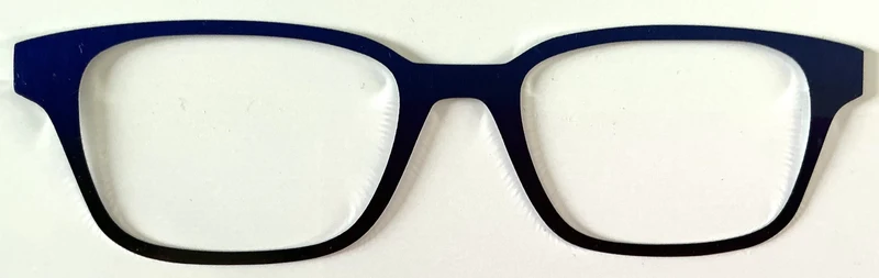 Finley Topper; metal; blue to black fade