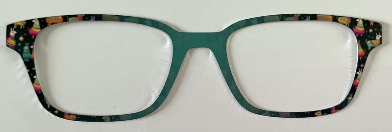 Finley Topper; metal; turquoise llamas vertical fade