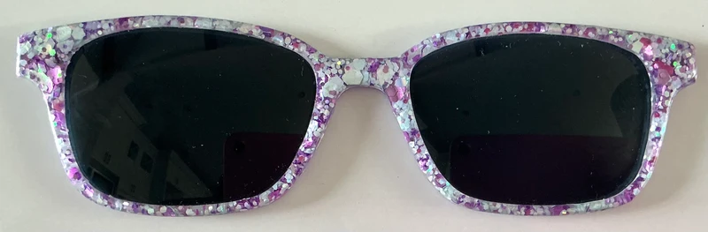 Finley Topper; purple glitter sun top