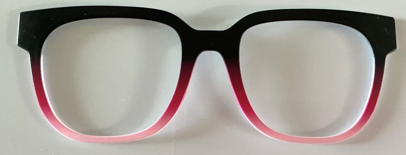 Murphy Topper; black to pink gradient