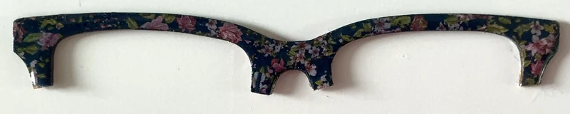 Larkin Brow Topper; pastel flowers on black