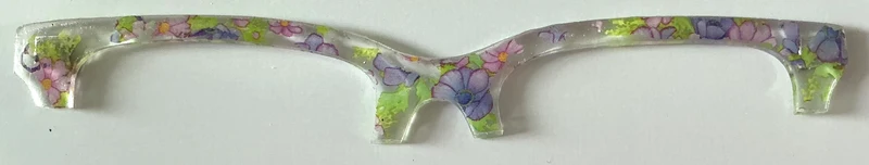 Larkin Brow Topper; pastel flowers on clear