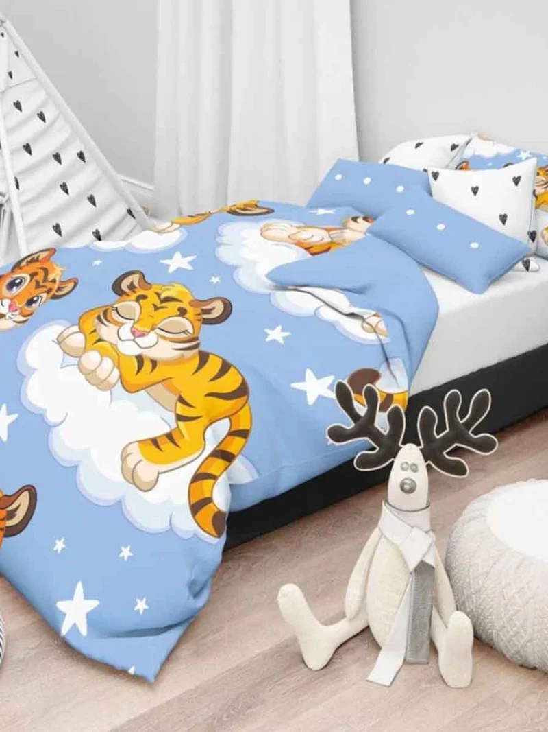 Parure Copripiumino BabyDream Puro Cotone Naturale Tigrotto - Daunex