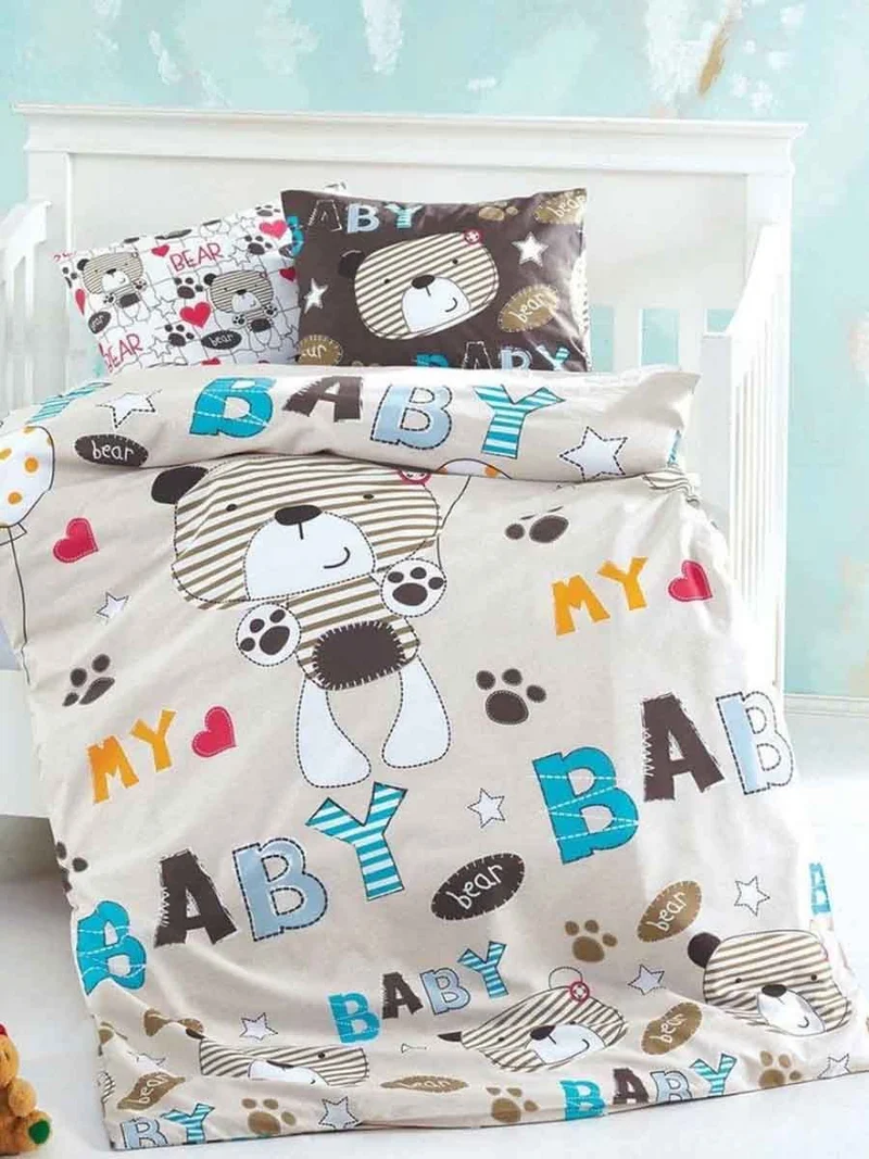 Parure Copripiumino BabyDream Puro Cotone Naturale My Baby Bear - Daunex
