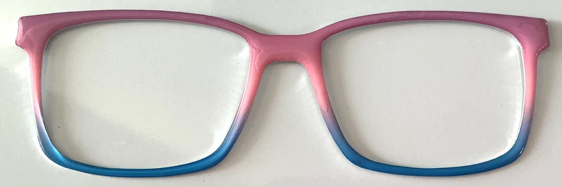 Kirby Topper; Lea’s metal; RESINED; pink to blue gradient