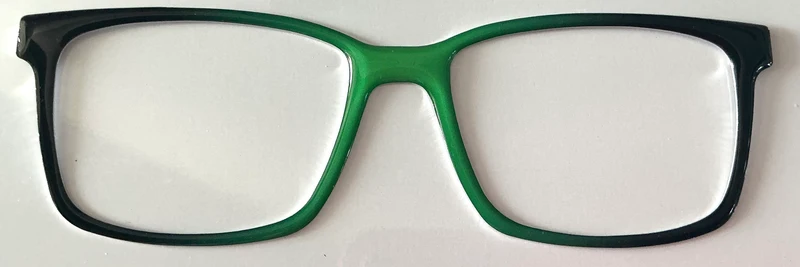 Kirby Topper; Lea’s metal; RESINED; black to green gradient vertical fade