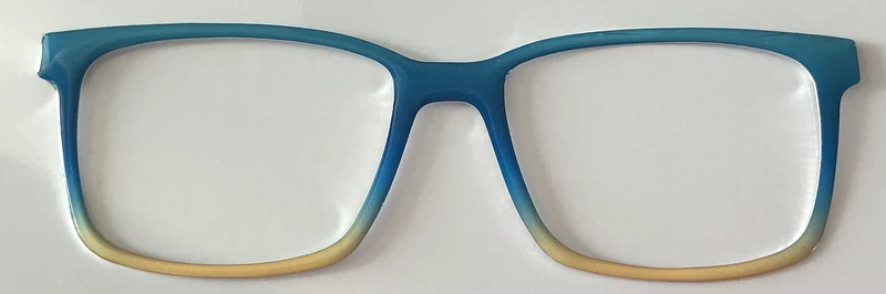 Kirby Topper; Lea’s metal; RESINED; blue to yellow gradient