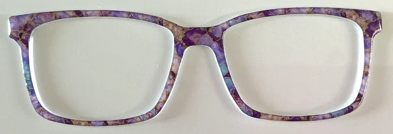 Kirby Topper; resined purple marble design with gold accents