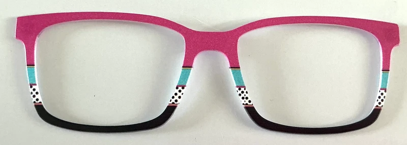 Kirby Topper; pairtoppers, pink, blue, black stripes