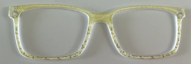 Kirby Topper; yellow glitter split with bunnies