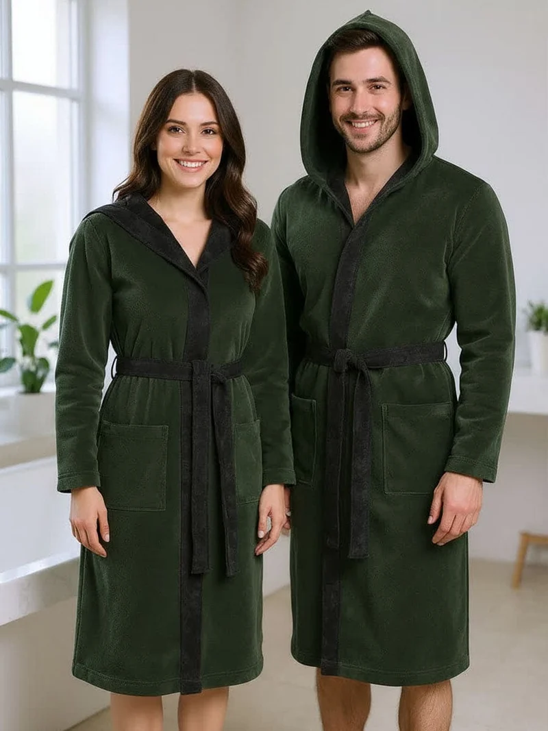 Accappatoio Spugna e Fibra di Bamboo Bicolor Poppy - Vossen