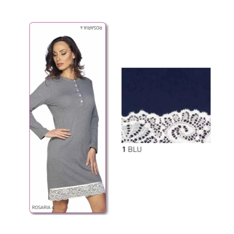 Camicia Da Notte Serafino Donna Invernale Rosaria4 - Fancy