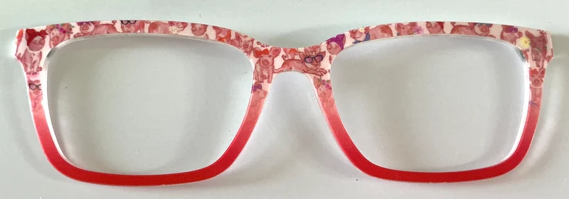 PAIR Larkin Topper; fancy pigs to red fade