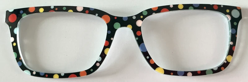 PAIR Larkin Topper; multicolored circles on black