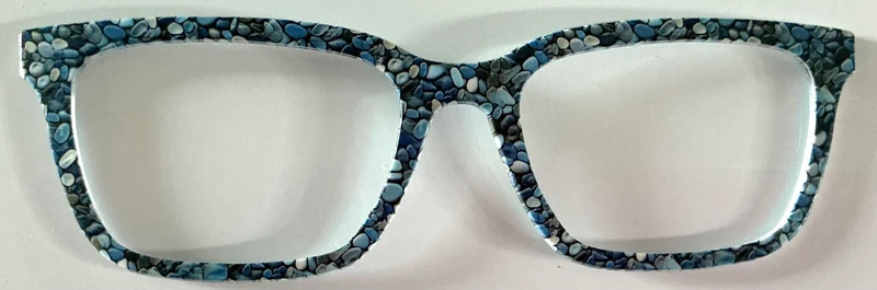 Larkin Topper; blue and gray stones