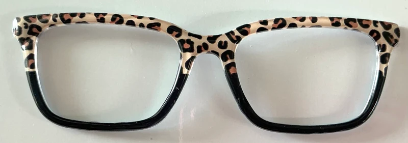 Larkin Topper; cheetah print/black split