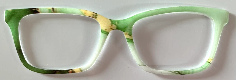 Larkin Topper; green, yellow, white marble