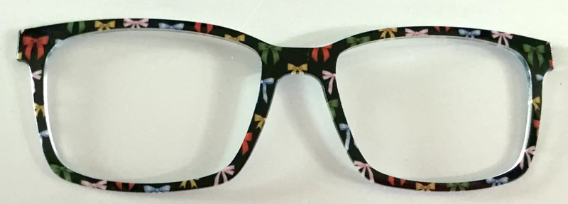 PAIR Kirby Topper; multicolored bows on black