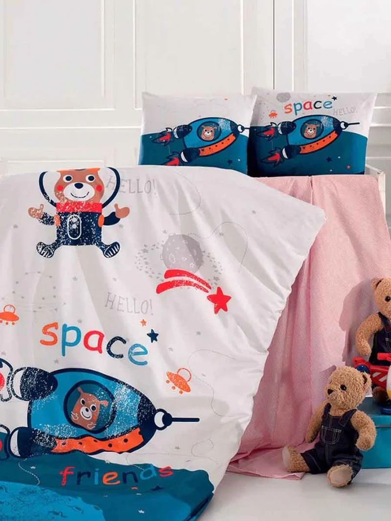 Parure Copripiumino BabyDream Puro Cotone Naturale Space - Daunex