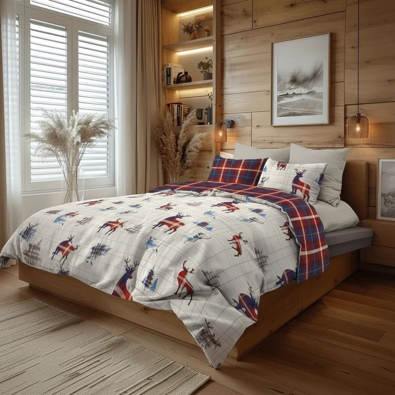 Parure Copripiumino Infinity Alpino 100% Cotone - Daunex