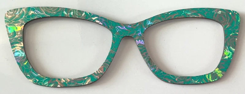 Wanda Topper; Laser Nonna, green gold silver pattern