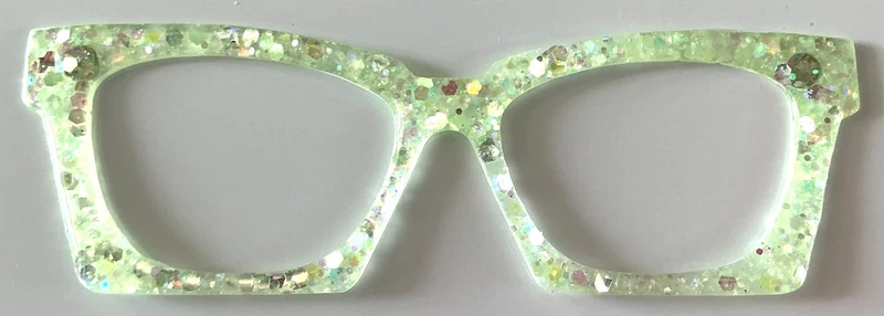 Wanda Topper; Case, Light Green Glitter