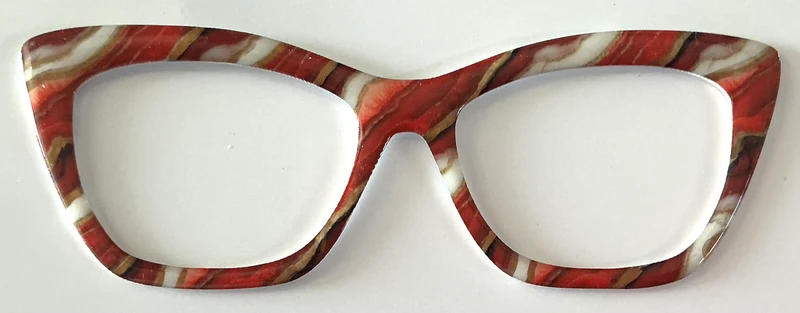 Wanda Topper; VaVaView, Orange, sienna marble with glitter