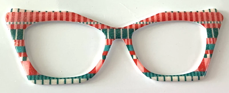 Wanda Topper; Cleo, block stripes with glitter