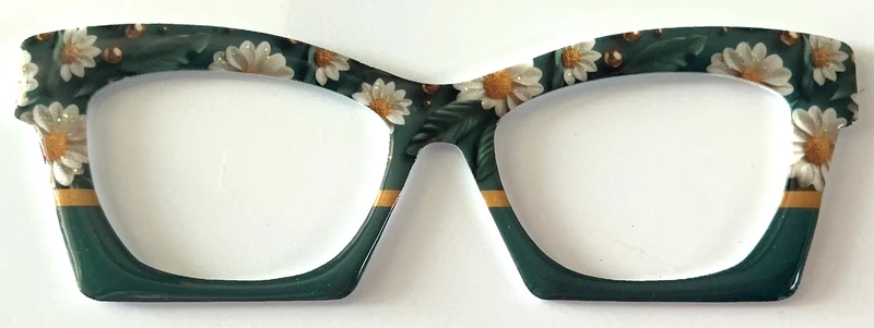Wanda Topper; Case, green floral split to green