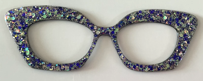 Ella Topper; hybrid; blue and silver glitter