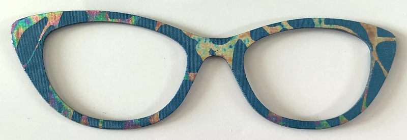 Ella Topper; turquoise foil swirls