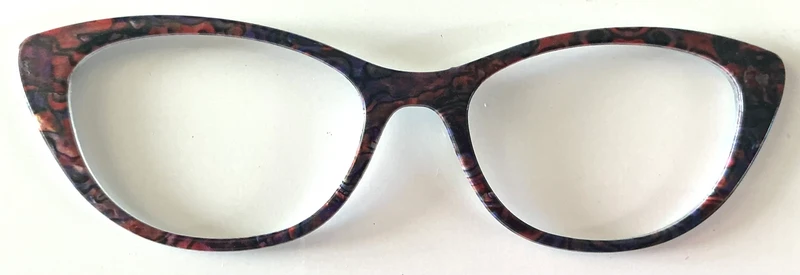 Ella Topper; red and black swirls